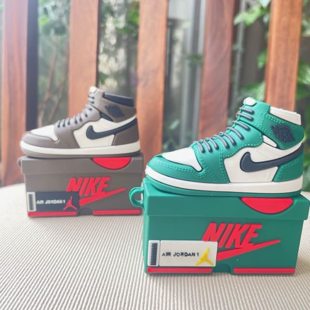 Green Jor-dan Shoe Box Apple Airpods Cases For Pro2 Generation by Hanging Owl India