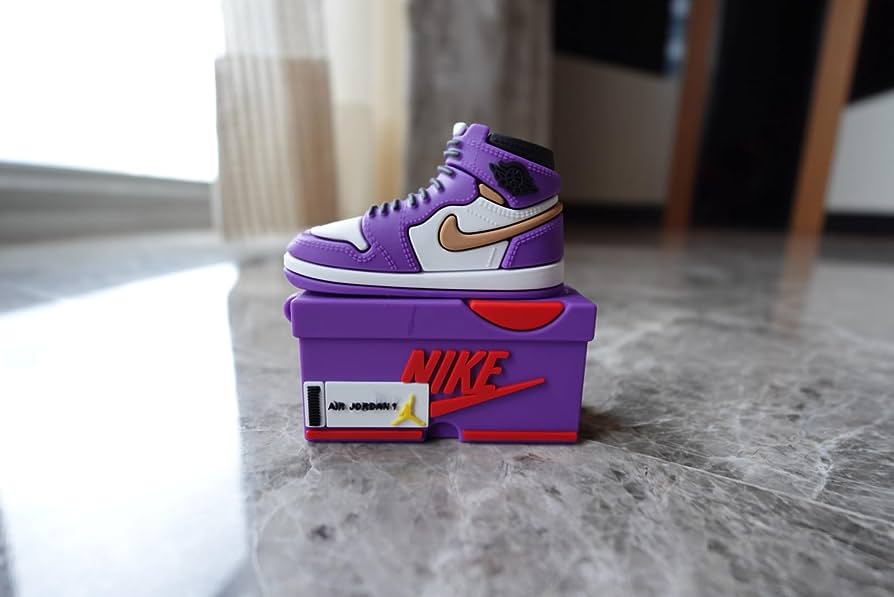 Purple Jor-dan Shoe Box Apple Airpods Cases For Pro2 Generation