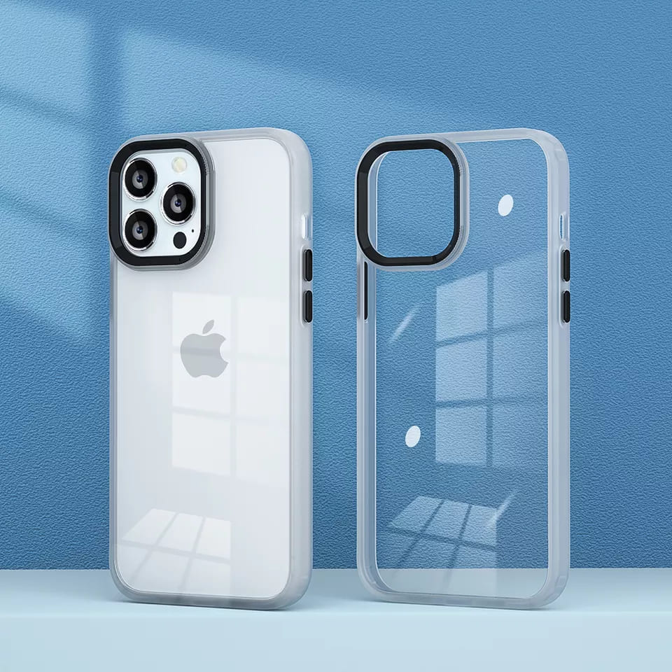 Crystal Clear Case With Metal Lens Protector For Apple iPhone 14 Series