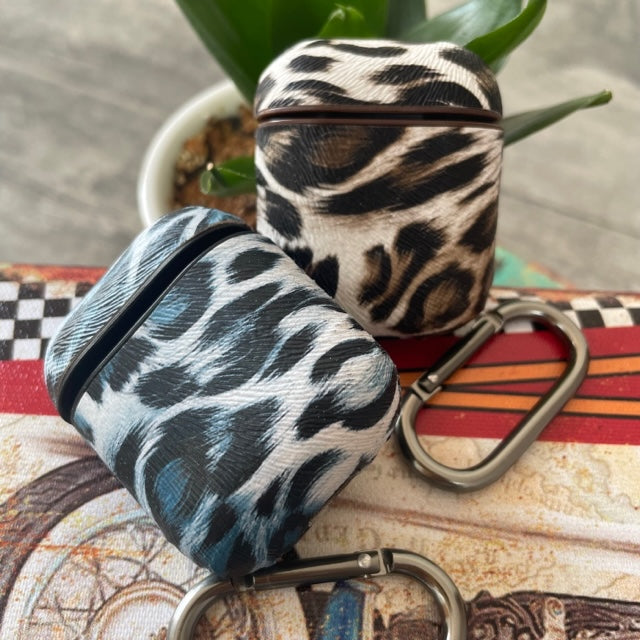Animal Print Leather Case For Apple Airpos 1-2 Generation