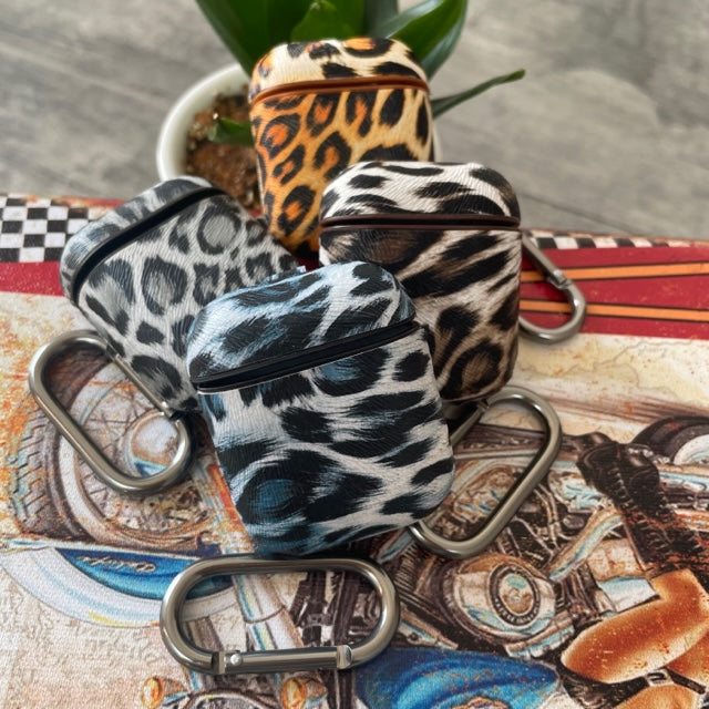Animal Print Leather Case For Apple Airpos 1-2 Generation