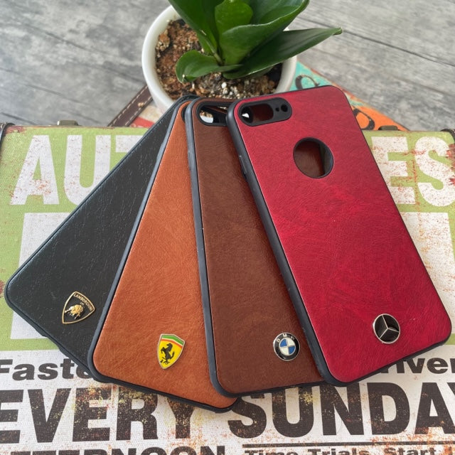 Leather Luxury Car Logo Case For iPhone Plus – Hanging Owl