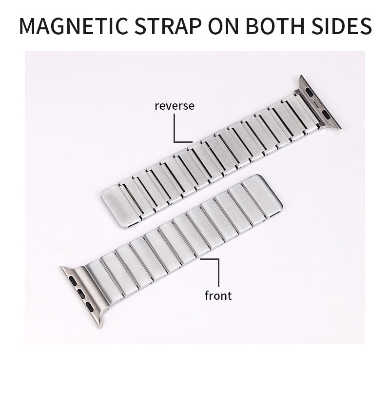 Rose Gold Metallic Magnetic Link Band For Apple Watch 42-44-45-49 mm