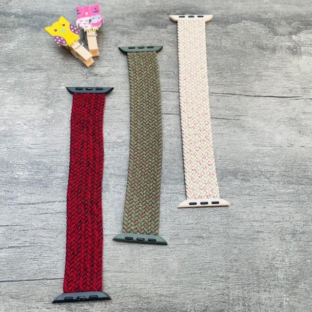 Highlighter Braided Solo Stretchable Loop Band For Apple Watch 42-44-45-49 mm - Hanging Owl