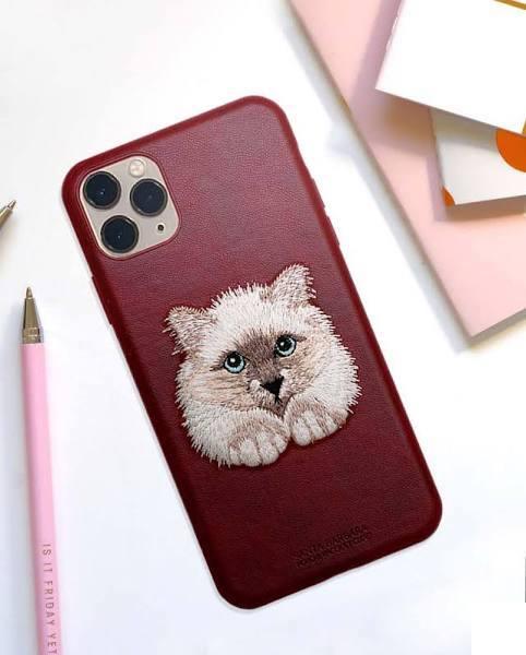 iPhone 11- 12 Cat Series Santa Barbara Leather iPhone Cover