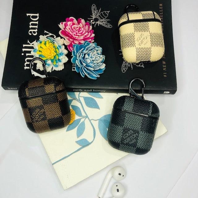 Lv Square Checks Leather Airpods Cases for 1-2 – Hanging Owl