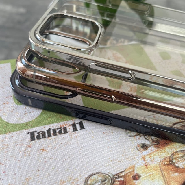 Premium Metallic Border Transperant Cases For iPhone 12 Series