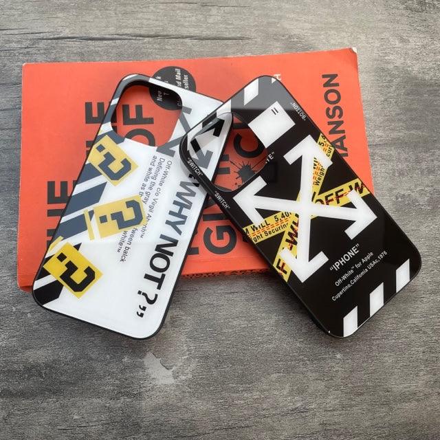 Off White Glossy Case For iPhone 11-12-13 Series