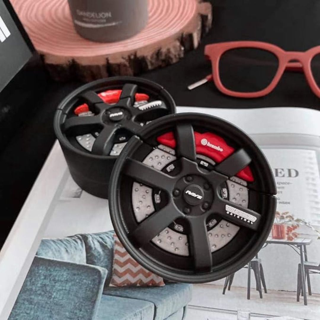 Alloy Wheel Apple Airpods Cases For Pro1 Generation Red