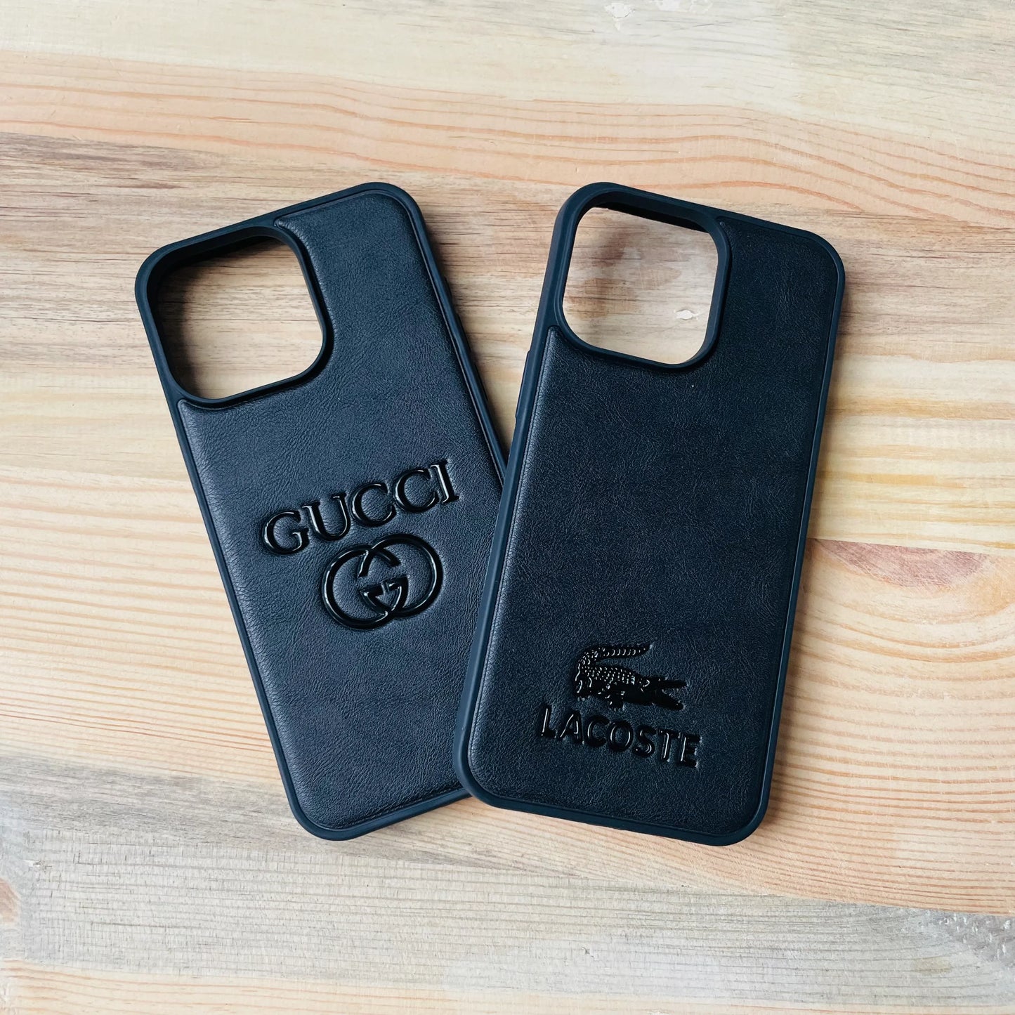 Black Series | Luxury Leather 3D Embossed iPhone Case