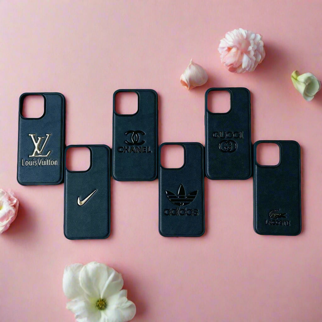 Black Series | Luxury Leather 3D Embossed iPhone Case