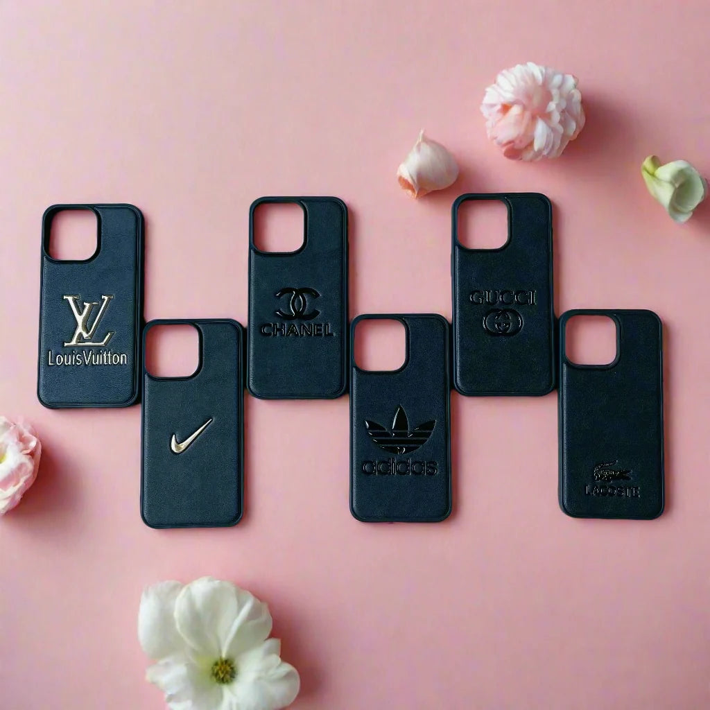 Black Series faux leather iPhone case side profile