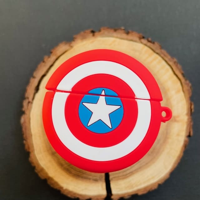 Captain America Red Shield Silicone 3rd Generation Airpods Cases from hanging owl