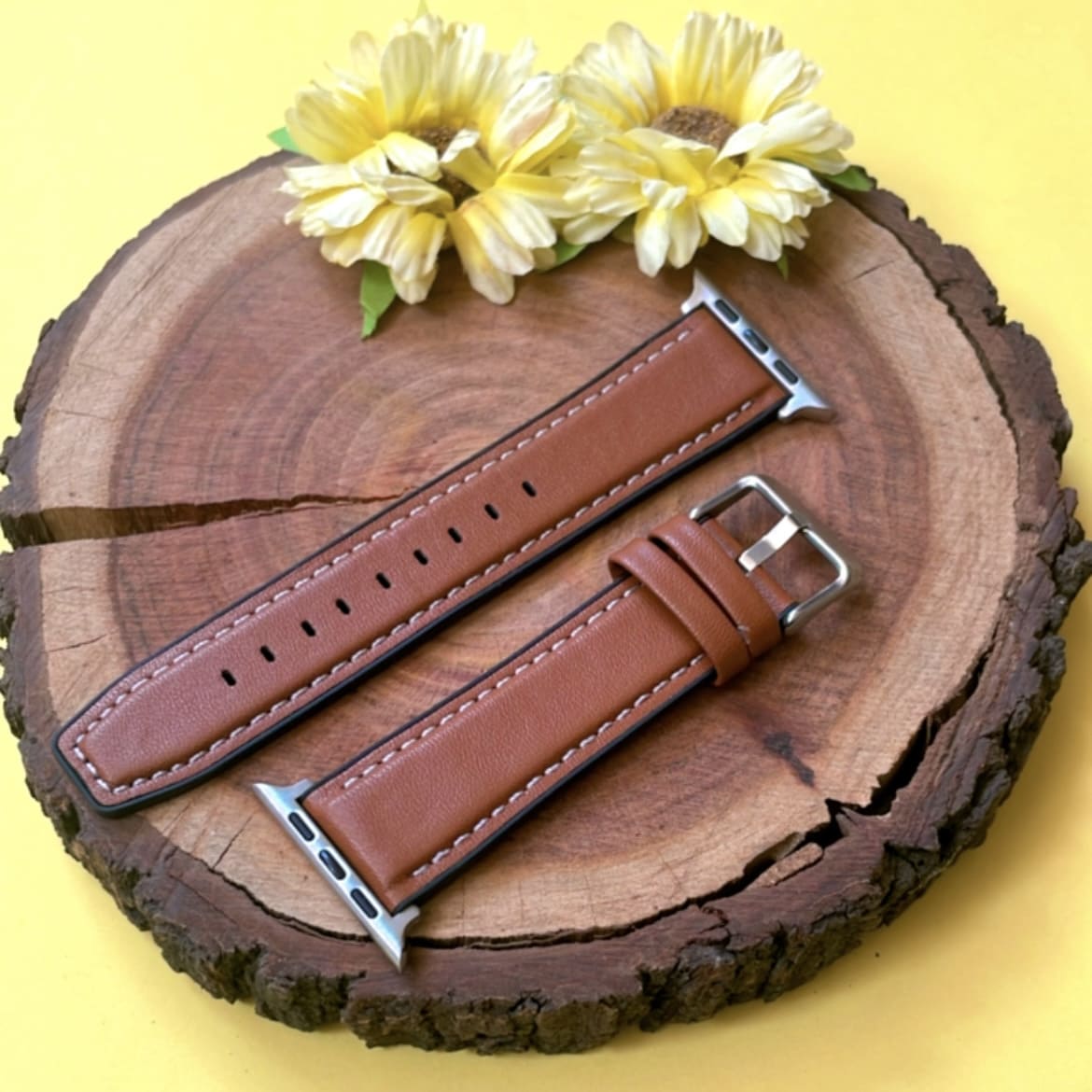 Classic Leather Stitch Design Apple Watch Starp For 42-44-45-49 mm from hanging owl