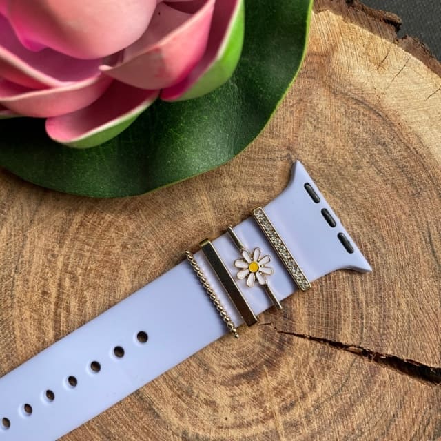 Add a Touch of Elegance to Your i-Watch with Daisy Apple Watch Charms