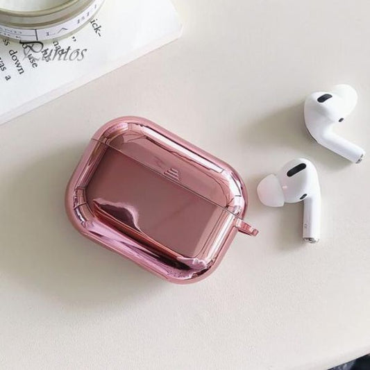 Pink Mirror Finish Glossy Hard Case Cover For AirPods Pro