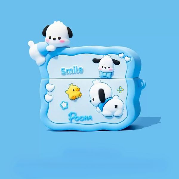 Pochacco Sanrio Dog Apple Airpods Cases For Pro1 & Pro2 Generation from hanging owl India best apple airpods case cover 