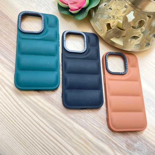 Puffer Soft Silicone Cases For iPhone 12 Series