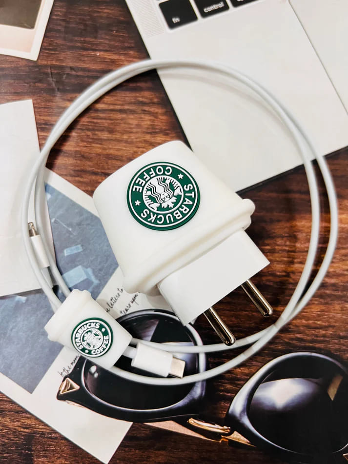 White Star-Bucks Apple Charger Cover For 18-20W from hanging owl