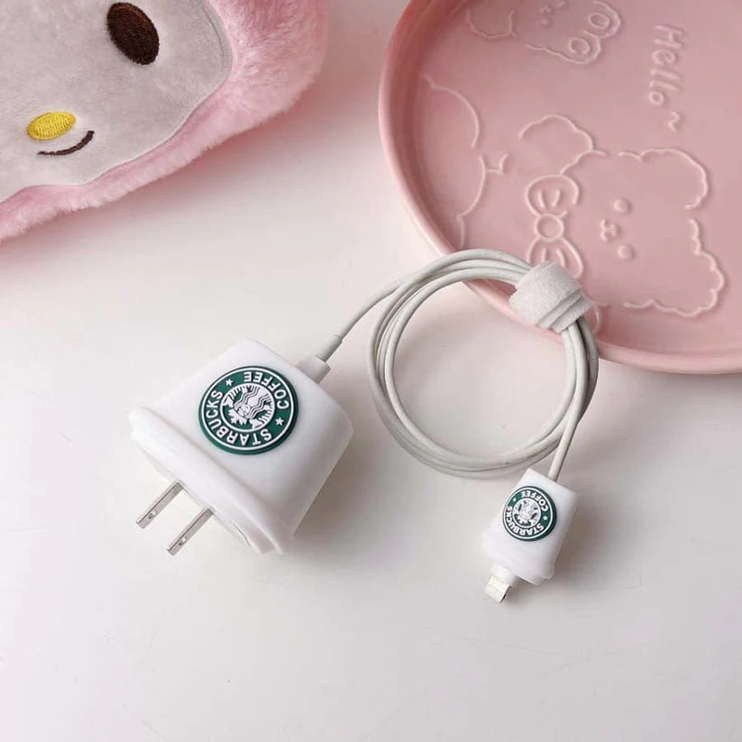 White Star-Bucks Apple Charger Cover For 18-20W from hanging owl