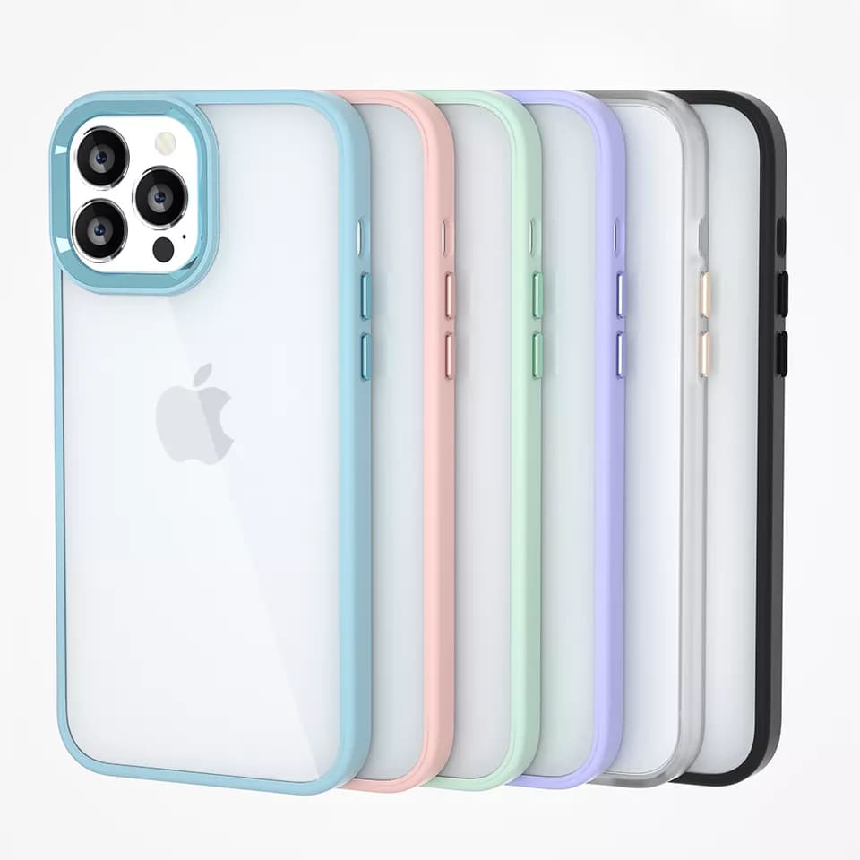 Crystal Clear Case With Metal Lens Protector For Apple iPhone 14 Series
