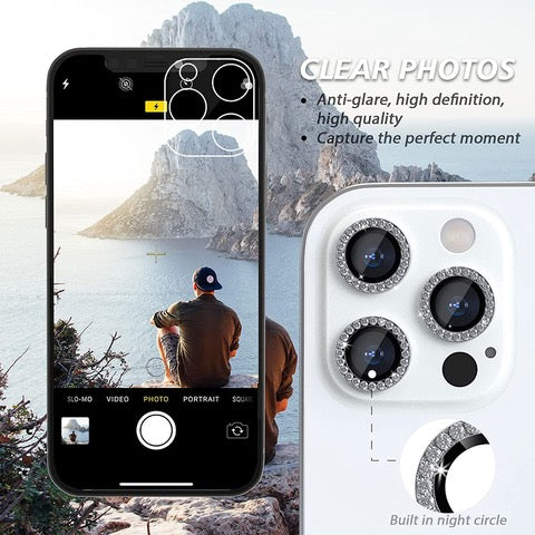 Diamond Studed Camera Lense Protector Ring For iPhone 12 Pro Max ...
