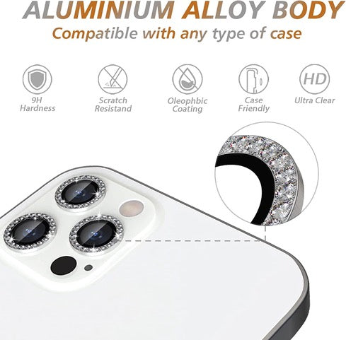 Diamond Studed Camera Lense Protector Ring For iPhone 13 Pro