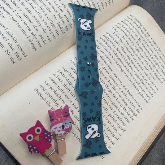 KAWS Printed Liquid Silicone Apple Watch Band for 42-44-45 mm