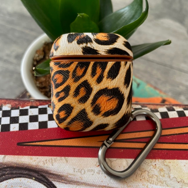 Animal Print Leather Case For Apple Airpos 1-2 Generation