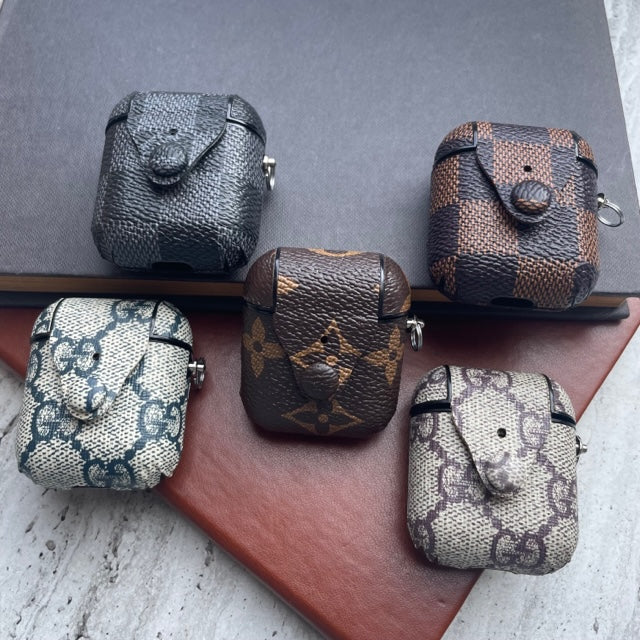 LUXURY BRAND BUTTON LEATHER AIRPODS 1-2 GENERATION CASES – Hanging Owl