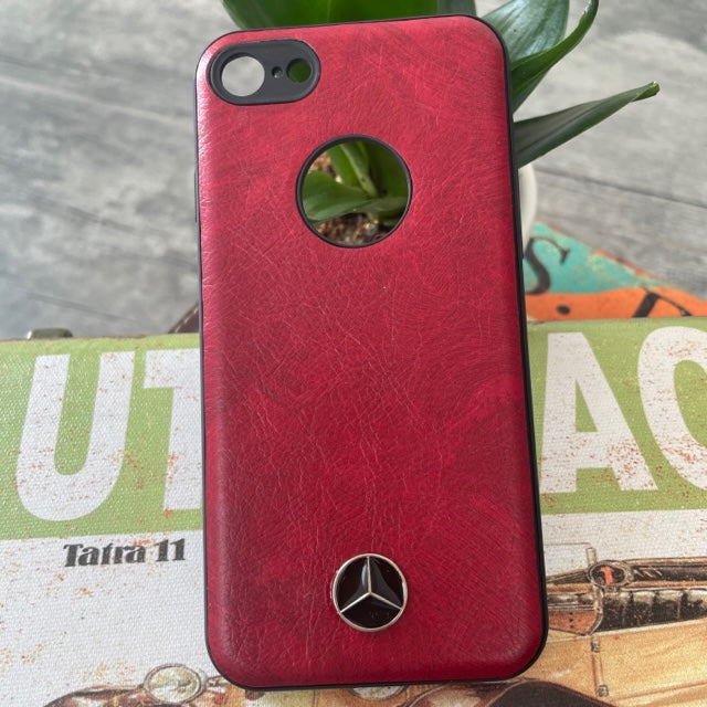 Leather Luxury Car Logo Case For iPhone 7G