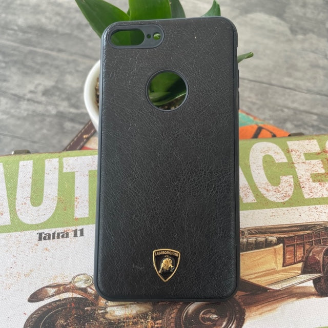 Leather Luxury Car Logo Case For iPhone 7 Plus
