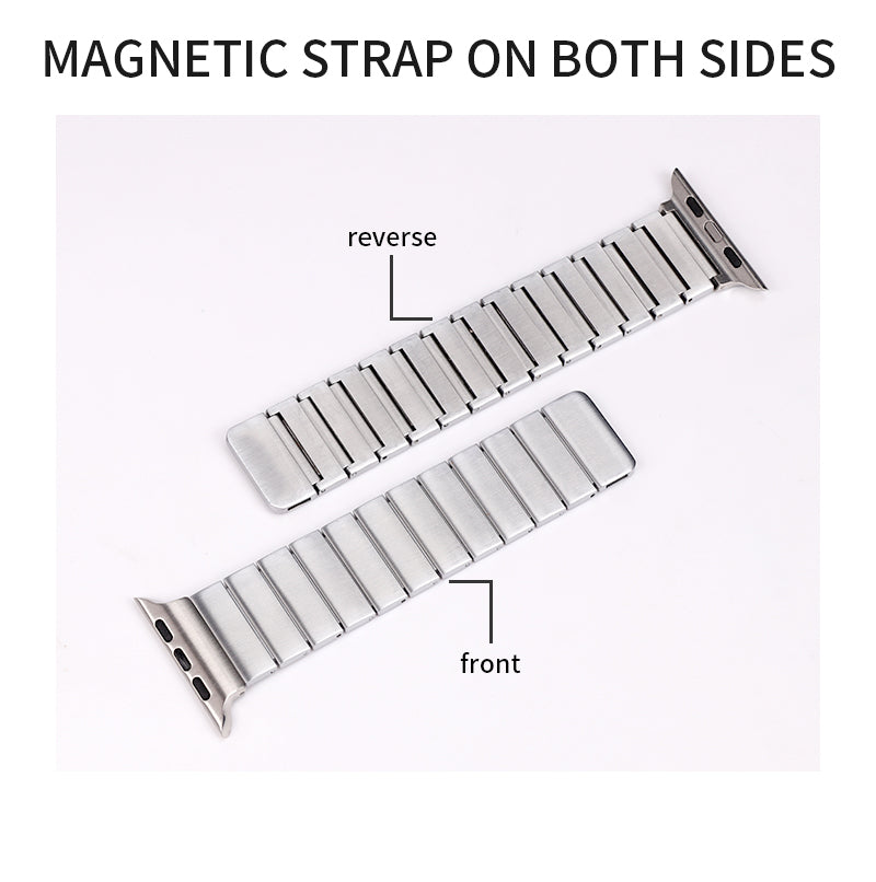 Black Metallic Magnetic Link Band For Apple Watch 42-44-45-49 mm