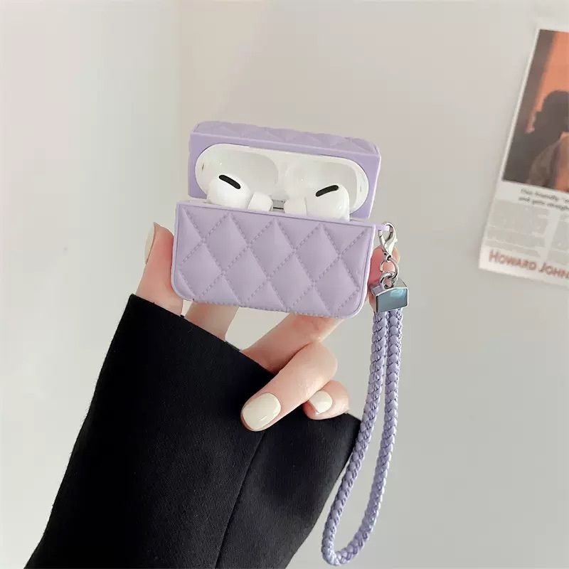 Quilted Vegan Leather Case for AirPods Pro 2nd Generation Hanging Owl