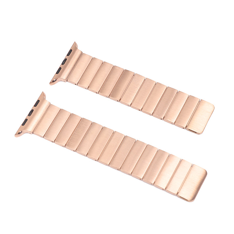 Rose Gold Metallic Magnetic Link Band For Apple Watch 42-44-45-49 mm