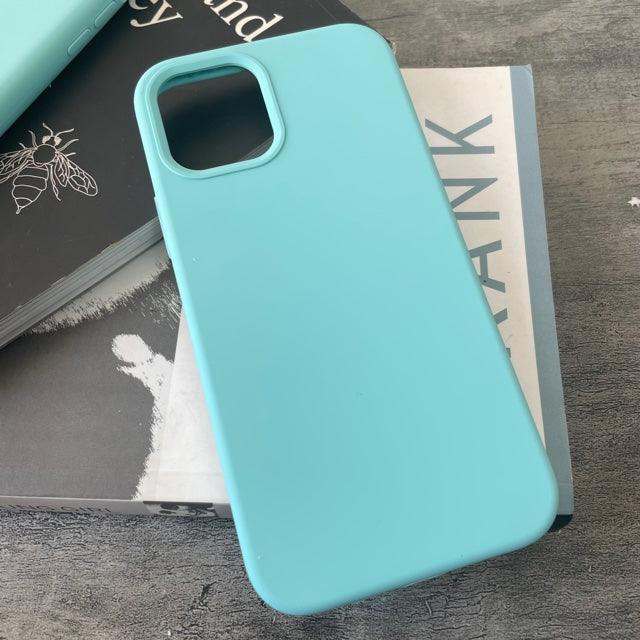 Aqua Blue Liquid Silicone iPhone 11-12-12 Pro Case Cover - Hanging Owl  India