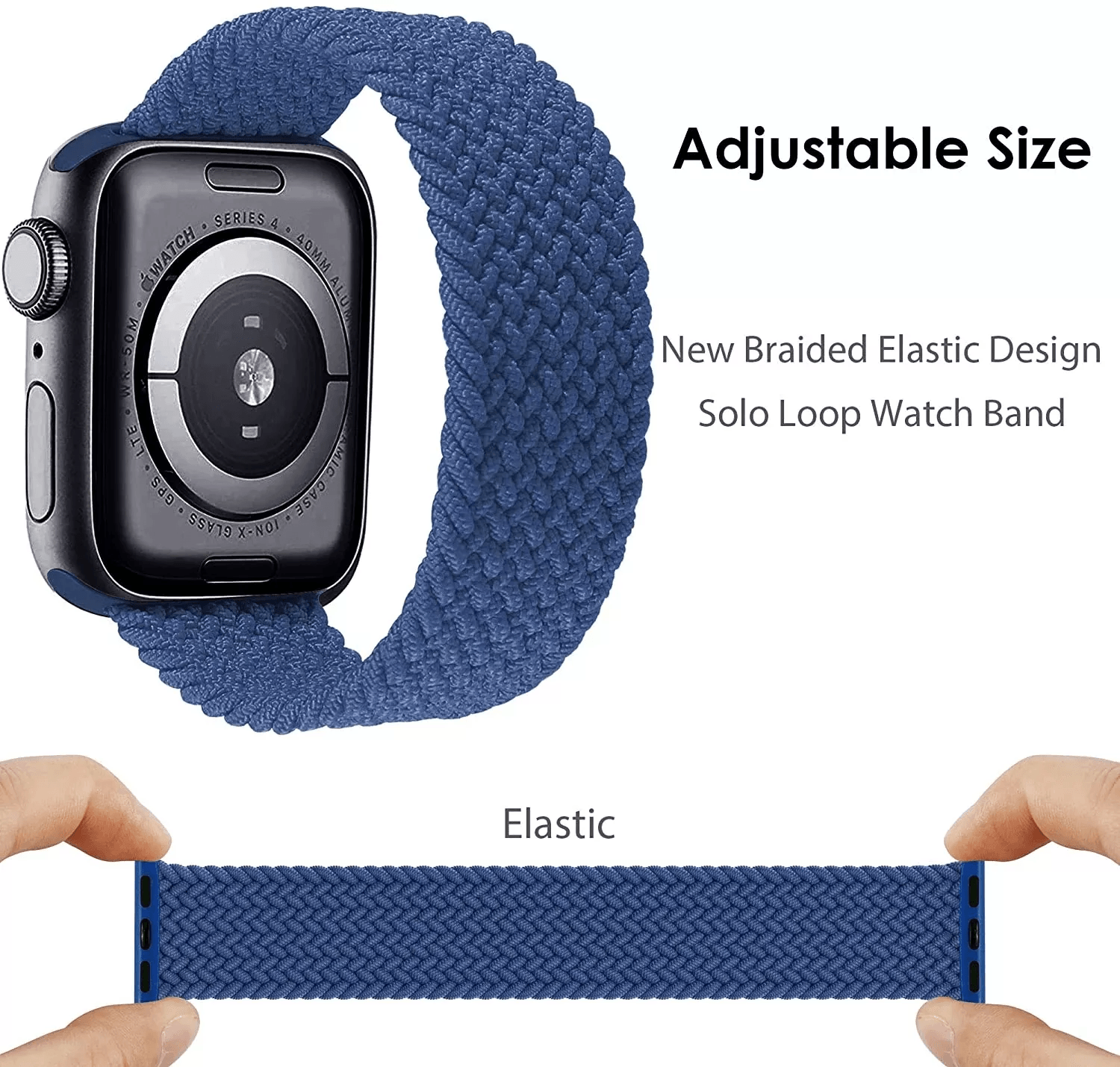 Braided Solo Stretchable Loop Band For Apple Watch 42-44-45-49 mm Apple Watch Band - Hanging Owl  India 