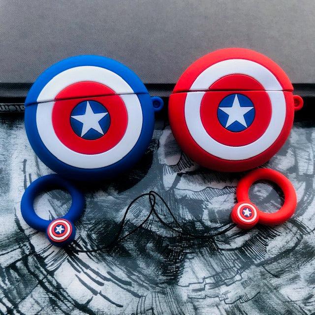 CAPTAIN AMERICA SHIELD  SILICONE AIRPODS PRO CASE COVER - Hanging Owl  India