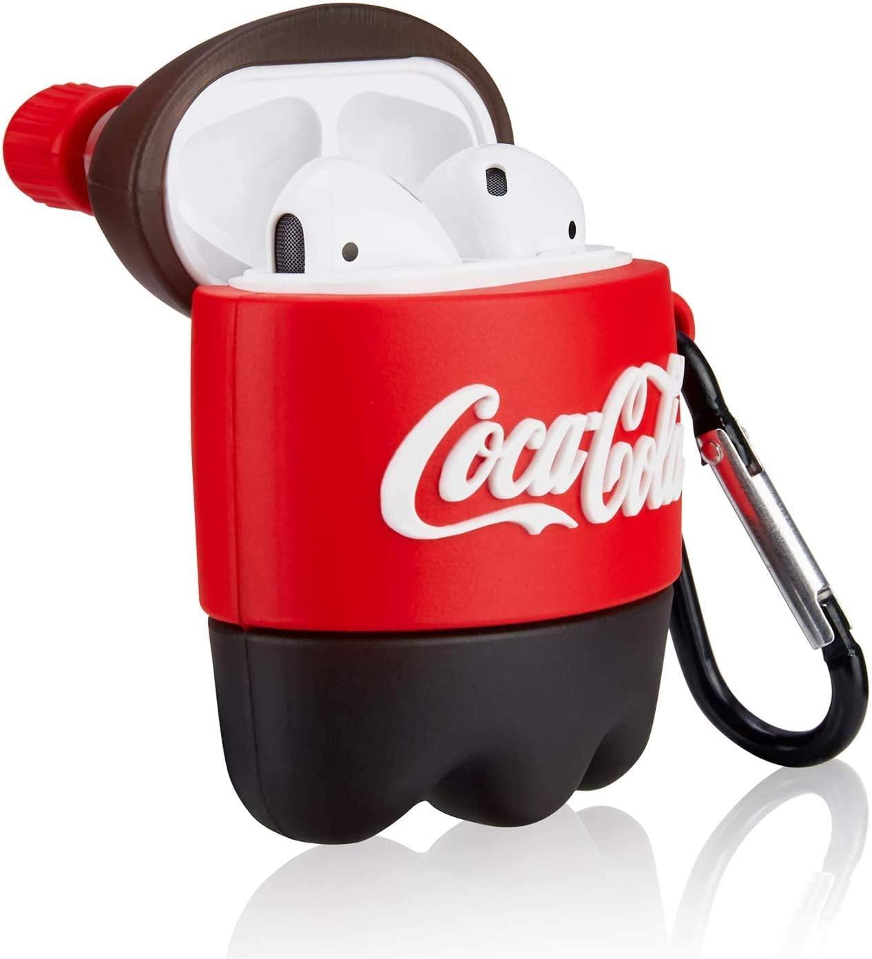COCA-COLA BOTTEL SILICONE AIRPODS CASE COVER FOR 1-2 - Hanging Owl  India