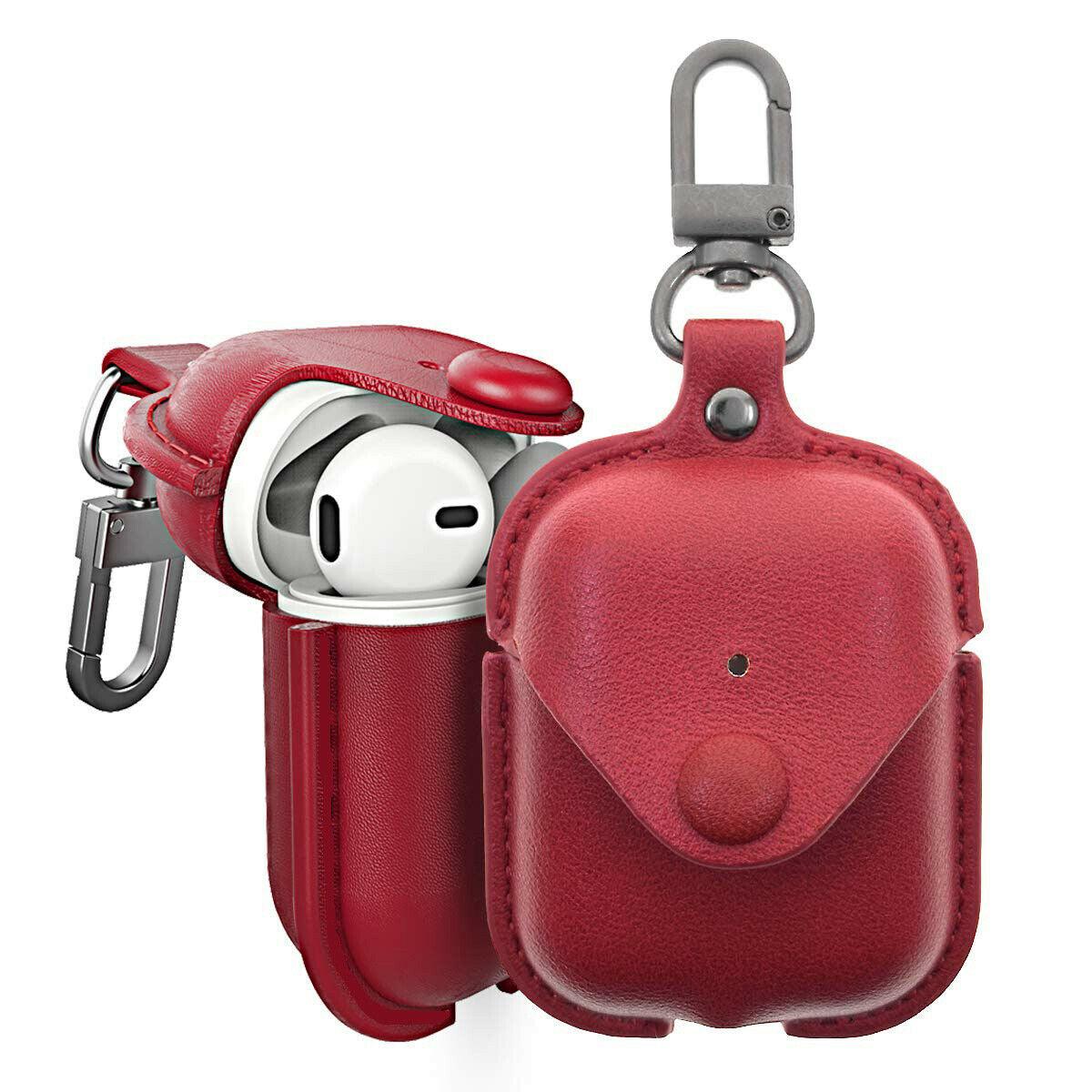 DESIGNER POUCH BUTTON LEATHER AIRPODS CASES - Hanging Owl 