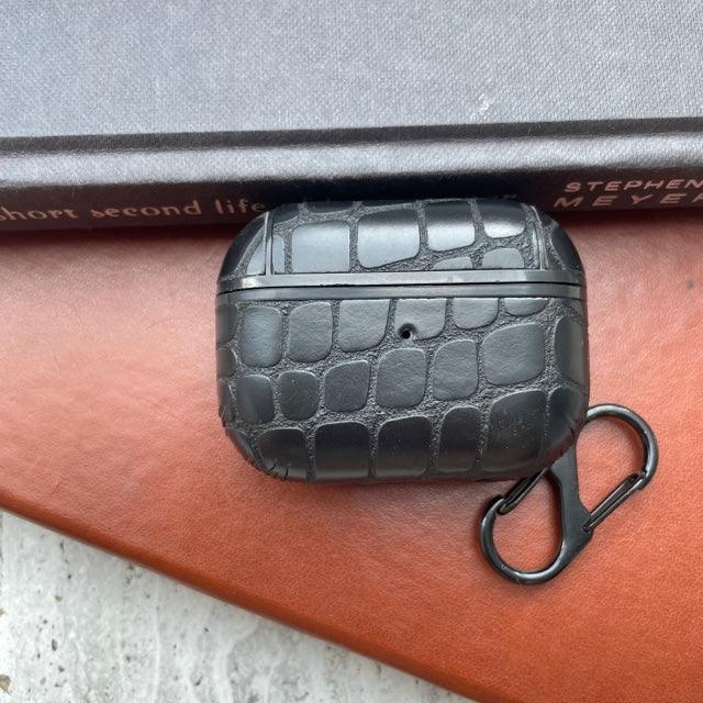 EMBOSSED CROCO CLOUDS LEATHER DESIGN FOR APPLE AIRPODS CASES