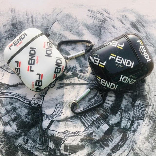 F-E-N-D-I GLOSSY SILICONE AIRPODS CASE COVER FOR 1&2 - Hanging Owl  India