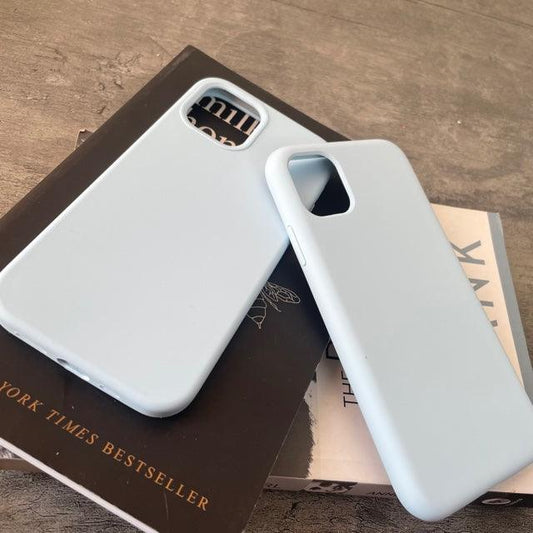 Ice Blue Liquid Silicone iPhone 11-12-12 Pro Case Cover - Hanging Owl  India