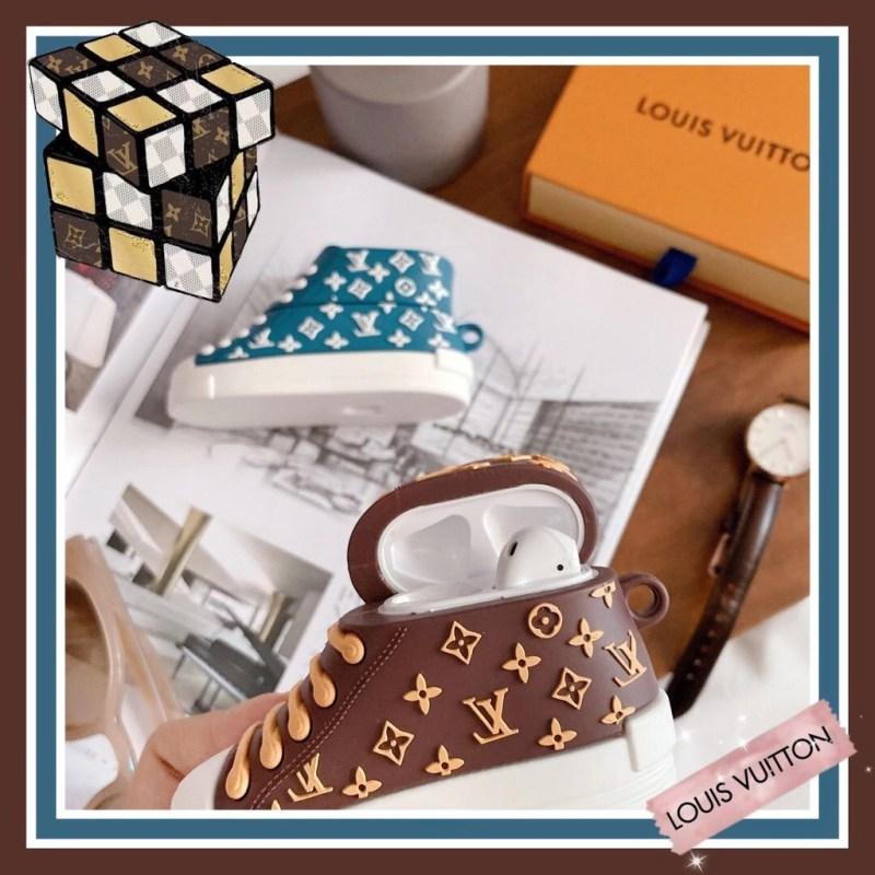 LV BROWN SHOES SILICONE AIRPODS CASE COVER FOR 1-2 & PRO - Hanging Owl  India