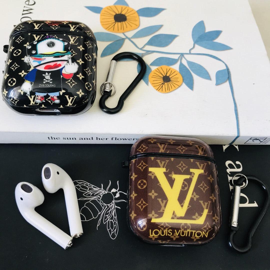 LV GLOSSY SILICONE AIRPODS CASE COVER FOR 1&2 - Hanging Owl  India