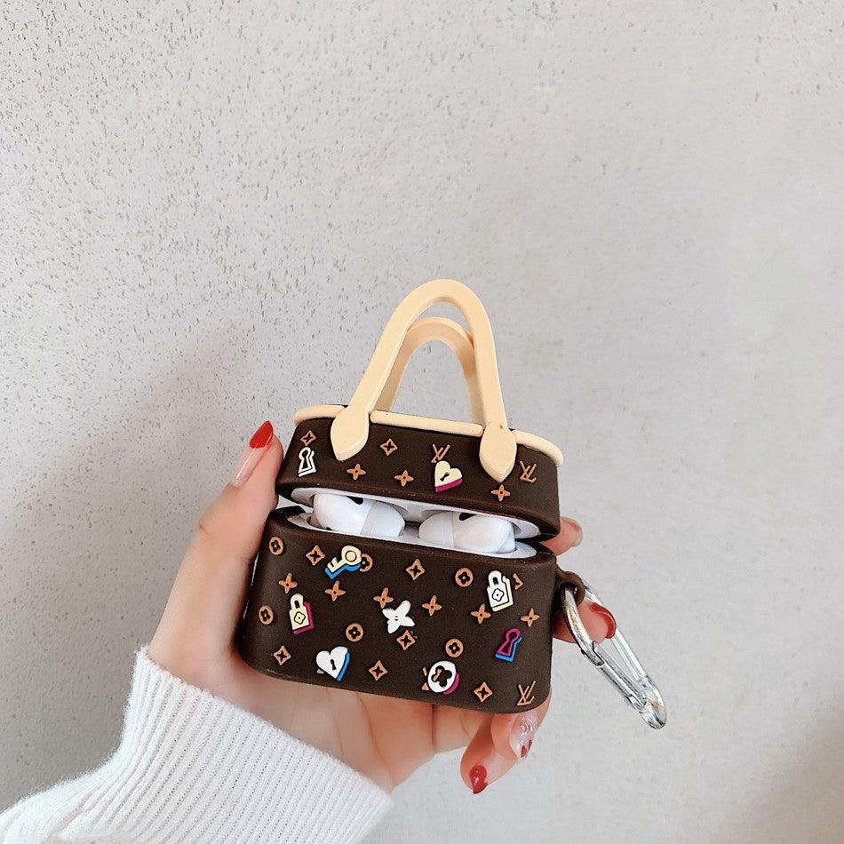 LV TOTE BAG SILICONE AIRPODS CASE COVER FOR 1-2 & PRO - Hanging Owl  India
