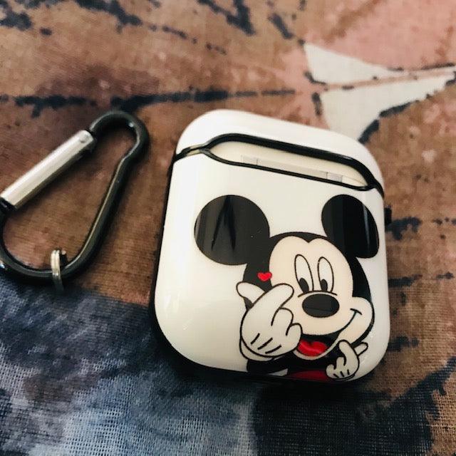MICKEY GLOSSY SILICONE AIRPODS CASE COVER FOR 1&2 - Hanging Owl  India