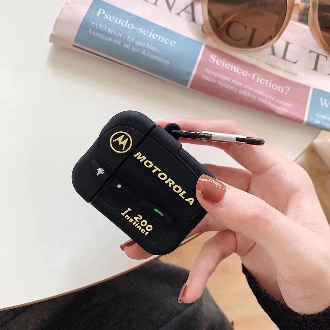 MOTOROLA MOBILE & BEEPER SILICONE AIRPODS CASE FOR 1 & 2 - Hanging Owl  India