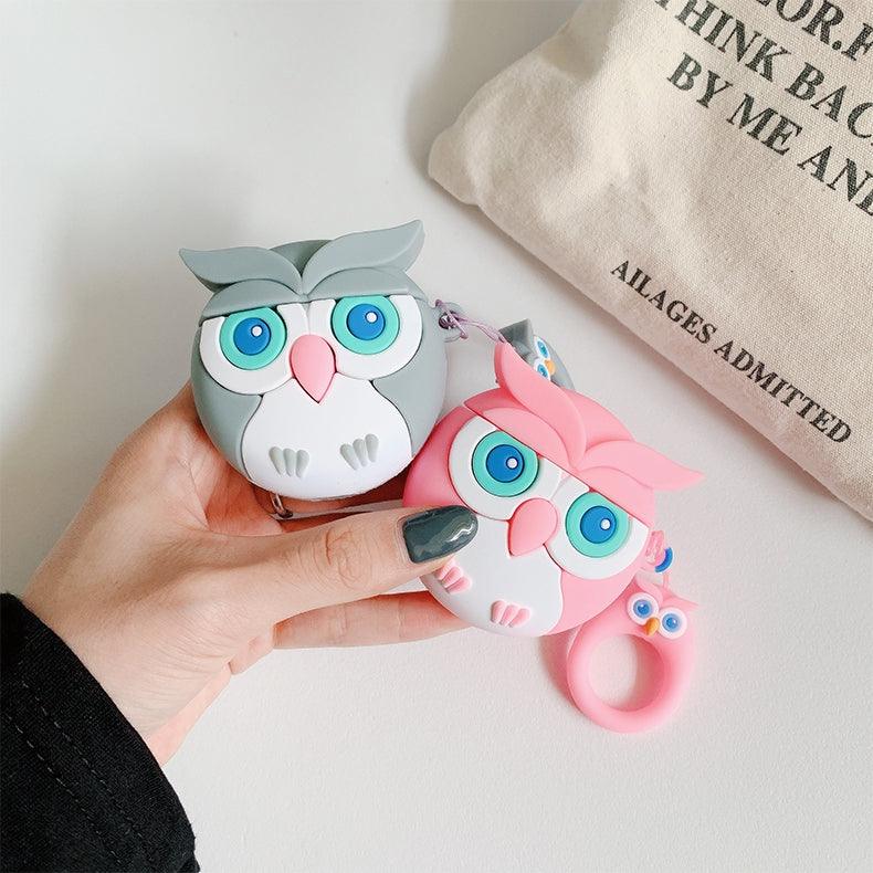 OWL GREY AIRPODS CASE COVER FOR 1-2 - Hanging Owl  India