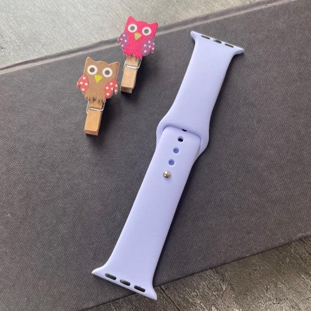Pastel Shades Of Liquid Silicone Apple Watch Band for 38-40 mm - Hanging Owl  India